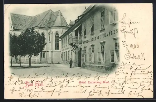 AK Bad Hall, Hotel Erzherzog Karl