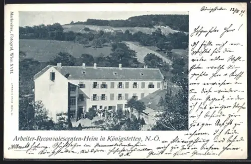 AK Königstetten /N.-Ö., Arbeiter-Reconvalescenten-Heim