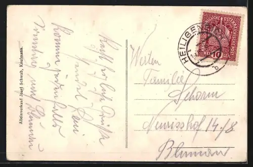 AK Atzenbrugg, Heiligeneich, Strassenpartie mit Blick zur Kirche