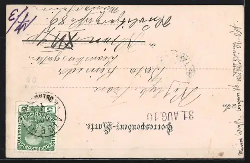 Lithographie Aigen /Ober Österreich, Bernstein, Calvarienberg