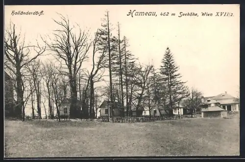 AK Wien-Hameau, Teilansicht vom Holländerdörfl