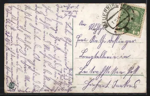 AK Braunau am Inn, Blick in die Linzerstrasse