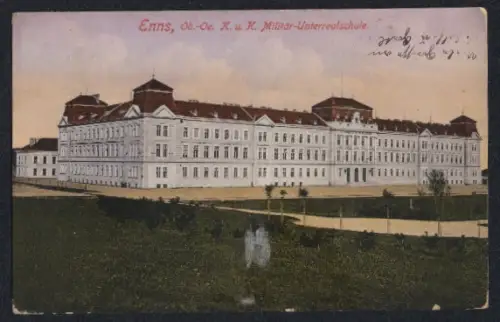 AK Enns /Ob.-Oe., K. u. K. Militär-Unterrealschule