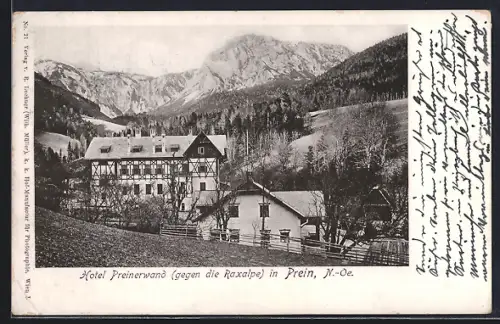 AK Prein, Hotel Preinerwand mit Raxalpe