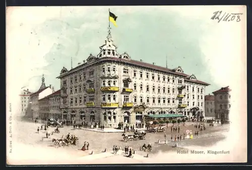 Künstler-AK Klagenfurt, Hotel Moser