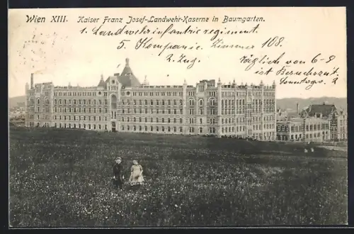 AK Wien, Kaiser Franz Josef-Landwehr-Kaserne in Baumgarten