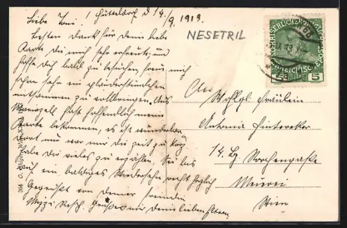 AK Wien, Hütteldorf, Panorama mit Satzberggasse