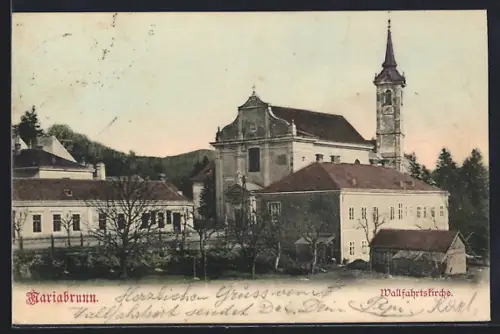 AK Mariabrunn, Blick auf die Wallfahrtskirche