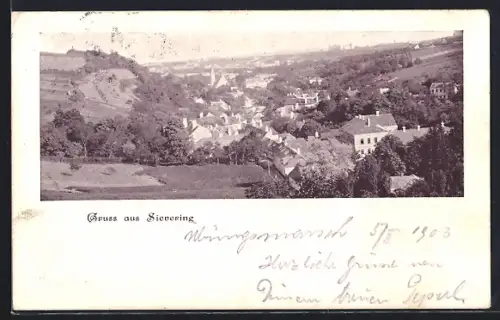 AK Sievering, Ortsansicht mit Talblick