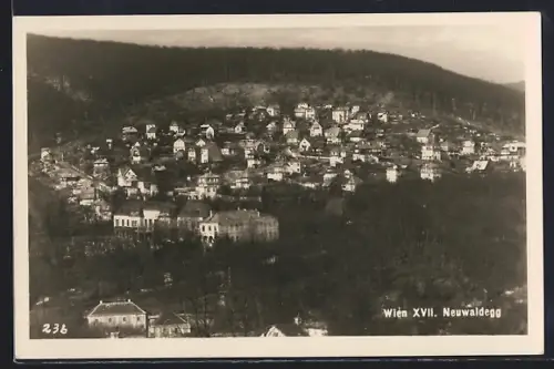 AK Wien, Neuwaldegg, Ortsansicht aus der Vogelschau