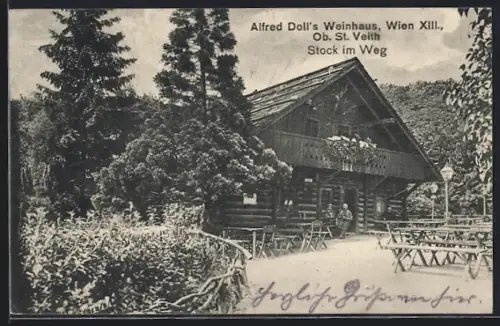 AK Wien, Stock im Weg, Gasthaus Alfred Dolls Weinhaus
