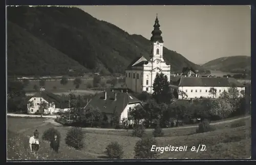 AK Engelhartszell, Blick zum Stift Engelszell