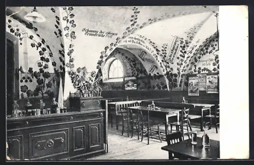 AK Lambach, Stifts-Weinstübl, Innenansicht