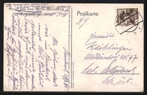 AK Lambach, Stifts-Weinstübl, Innenansicht