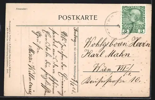 AK Ternberg, Ortsansicht, Brücke über die Enns