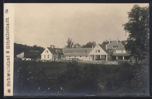 AK Schallerbach, Schwefelbad mit Gartenanlage