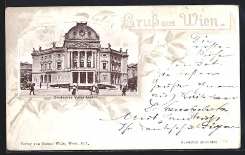 AK Wien, Eingang vom deutschen Volkstheater