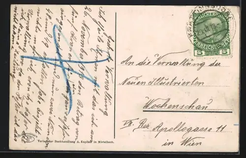 AK Mistelbach, Gasthaus und Weinkellerei F. Roller