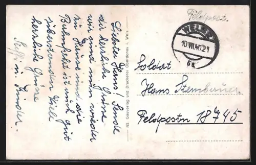 AK Wels, Platz mit Geschäften