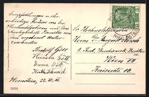 AK Hernstein, Das Schloss mit Schlossteich