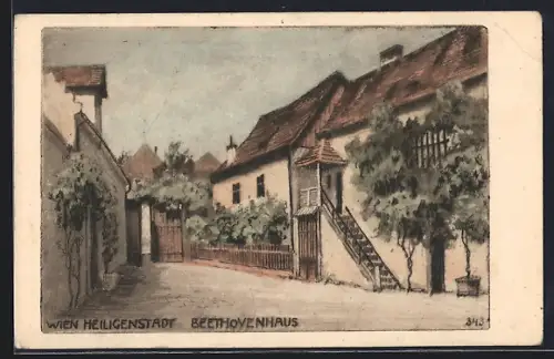 AK Wien-Heiligenstadt, Ansicht vom Beethovenhaus