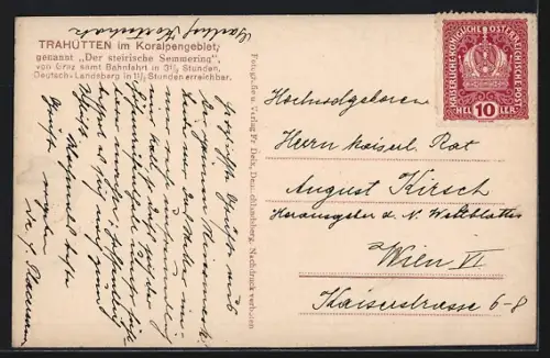 AK Trahütten, Landsitzansiedlungen, Ortskern mit Kirche