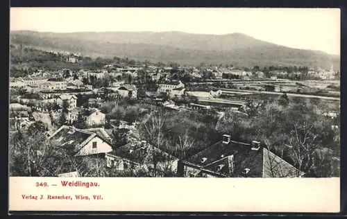 AK Weidlingau, Teilansicht mit Blick zum Berg