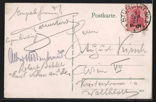 AK Stuttgart, Blick auf das Rathaus