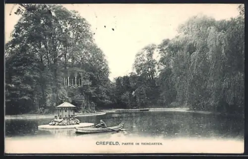 AK Krefeld, Seepartie im Tiergarten