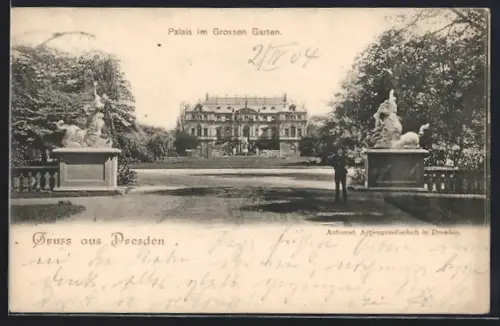 AK Dresden, Palais im grossen Garten