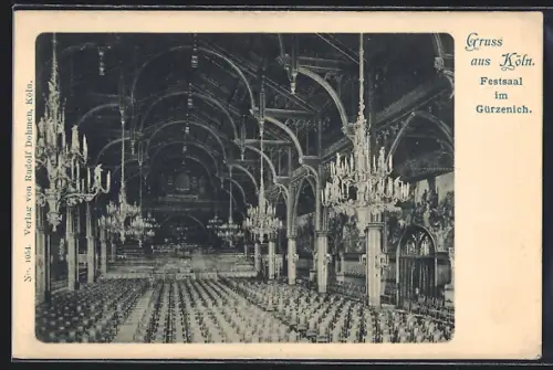 AK Köln, Festsaal im Gürzenich