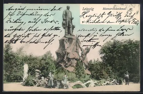 AK Leipzig, Das Bismarckdenkmal