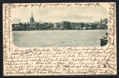AK Kiel, Ortsansicht vom Wasser aus