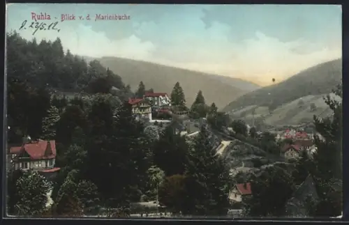 AK Ruhla, Blick von der Marienbuche