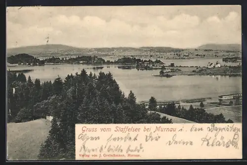 AK Murnau / Obb., Blick auf den Staffelsee