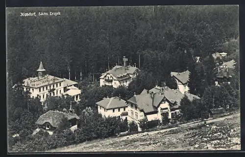 AK Kipsdorf /Sächs. Erzgeb., Ortspartie vom Berg aus