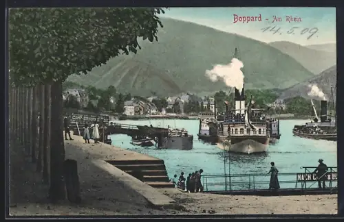 AK Boppard, Partie am Wasser