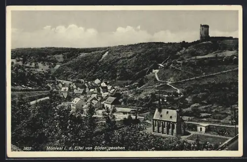 AK Monreal i. d. Eifel, Ortsansicht von Süden gesehen