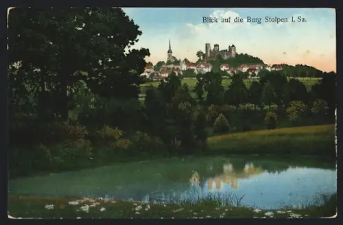 AK Stolpen i. Sa., Blick auf die Burg