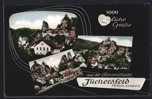 AK Tüchersfeld /Fränk. Schweiz, Teilansichten, Ortspartie