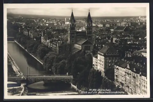 AK München, Blick auf die Maximilianskirche
