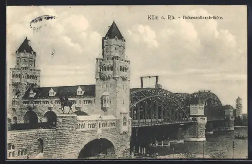 AK Köln a. Rh., Hohenzollernbrücke