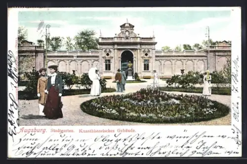 AK Augsburg, Stadtgarten, Kunsthistorisches Gebäude