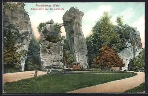 AK Externsteine /Teutoburger Wald, Ansicht von der Landseite
