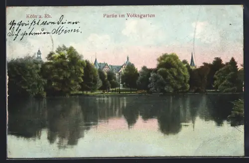 AK Köln-Neustadt, Partie im Volksgarten