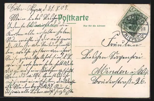 AK Köln-Neustadt, Partie im Volksgarten