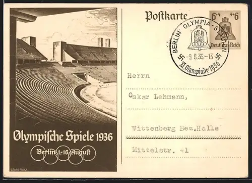 AK Berlin, Olympische Spiele 1936, 1.-16. August, Blick ins Stadion