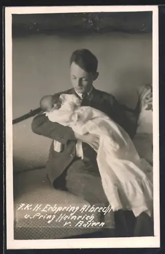 AK Prinz Albrecht und Prinz Heinrich von Bayern