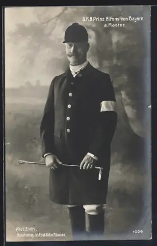 AK Prinz Alfons von Bayern als Master