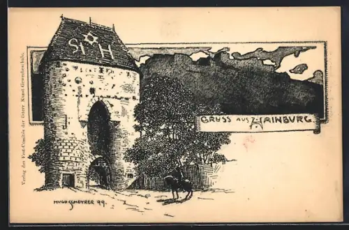 Künstler-AK Hainburg, Wiener Tor